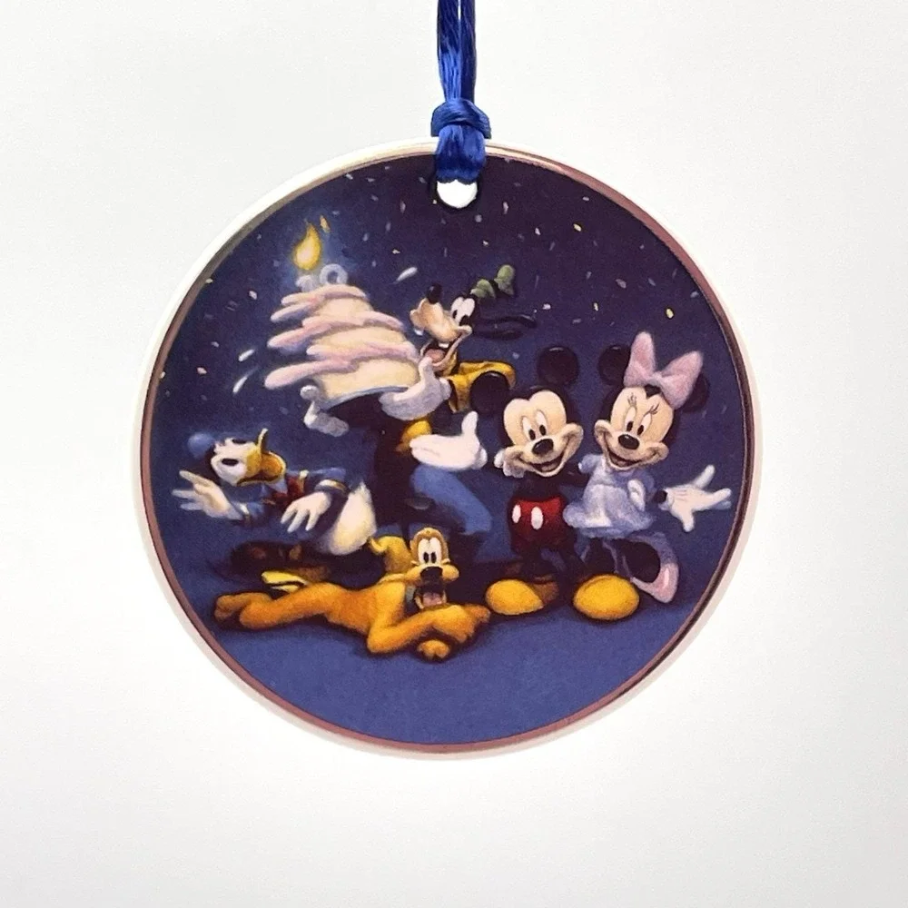 Disney Store‎ 10th Anniversary Mickey Mouse and Friends Christmas Disc Ornament
